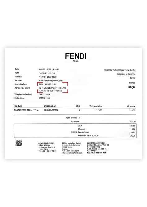 fendi invoice|Fendi authentication code.